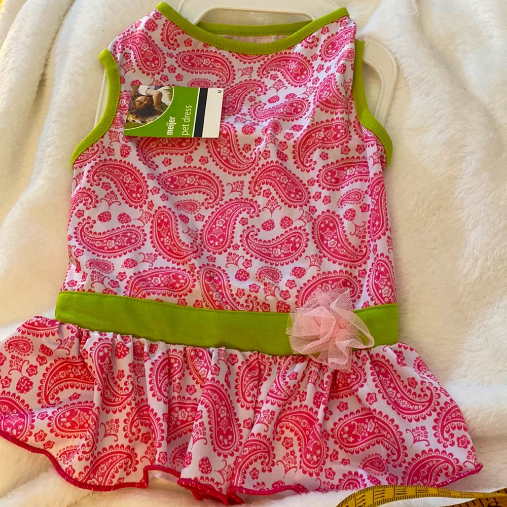New paisley dog dress medium or large.
